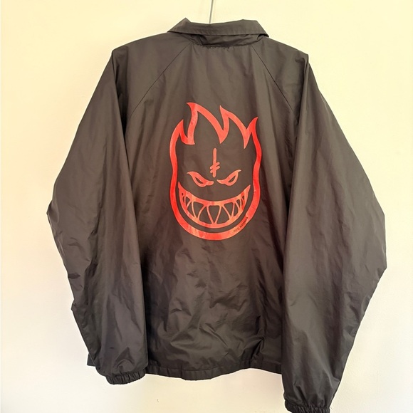 RARE Spitfire X Deathwish skateboards Collab windbreaker button XL men - Picture 1 of 10